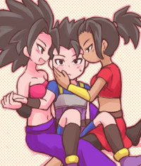 Mrs. Caulifla and Kale did something wrong hentai