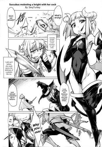 Succubus Molesting a Knight with Her Cock hentai