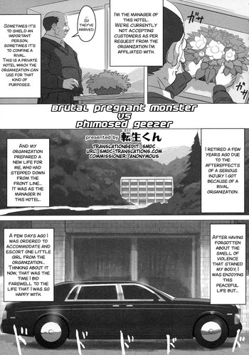 Kyoubou Ninshin Monster VS Houkei Chuunen | Brutal pregnant monster vs phimosed geezer hentai