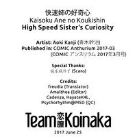 Kaisoku Ane no Koukishin | High Speed Sister's Curiosity hentai