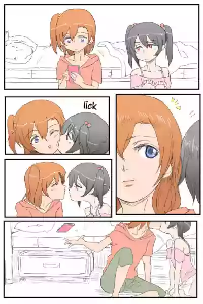 ほのにこがちゅっちゅﾁｭﾝﾁｭﾝしてるだけ | A Manga where Honoka and Nico-chan only do kissy kissy lovey dovey stuff! hentai