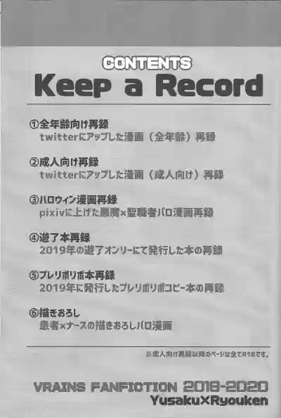 Keep a Record hentai