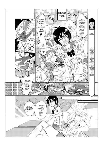 Danshi dake ga Kayoeru Joshikou Onoyuri Gakuen Chapters 2-5 hentai