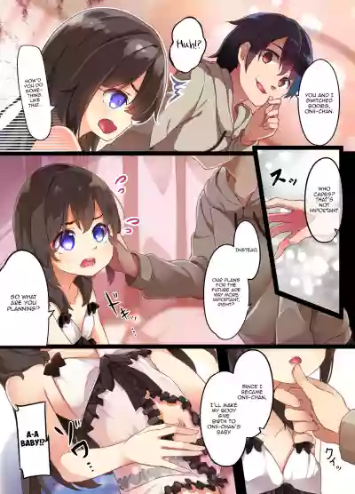 A Yandere Little Sister Wants to Be Impregnated by Her Big Brother, So She Switches Bodies With Him and They Have Baby-Making Sex hentai