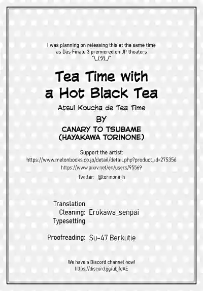 Atsui Koucha de Tea Time | Tea Time with a Hot Black Tea hentai