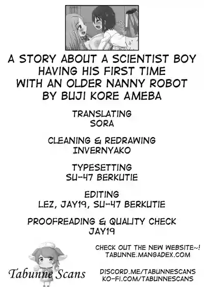 Kyuugata Komori Robotto ni  Fudeoroshi Shitemorau Kagaku Shounen no Hanashi | A story about a scientist boy having his first time with an older nanny robot hentai