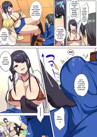 Ore no Dekachin ga Bakunyuu Bitch Gal-tachi ni Sakusei Saremakuru!! | My Big Cock Is Getting Squeezed By Huge Breasted Bitch Gals!! hentai