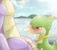 Nidoking and the virgin Snivy hentai